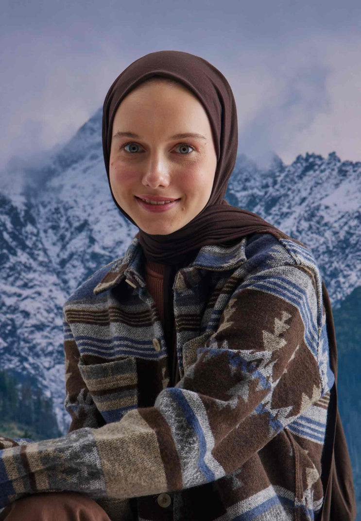 Fresh Scarf Jersey Shawl Cocoa