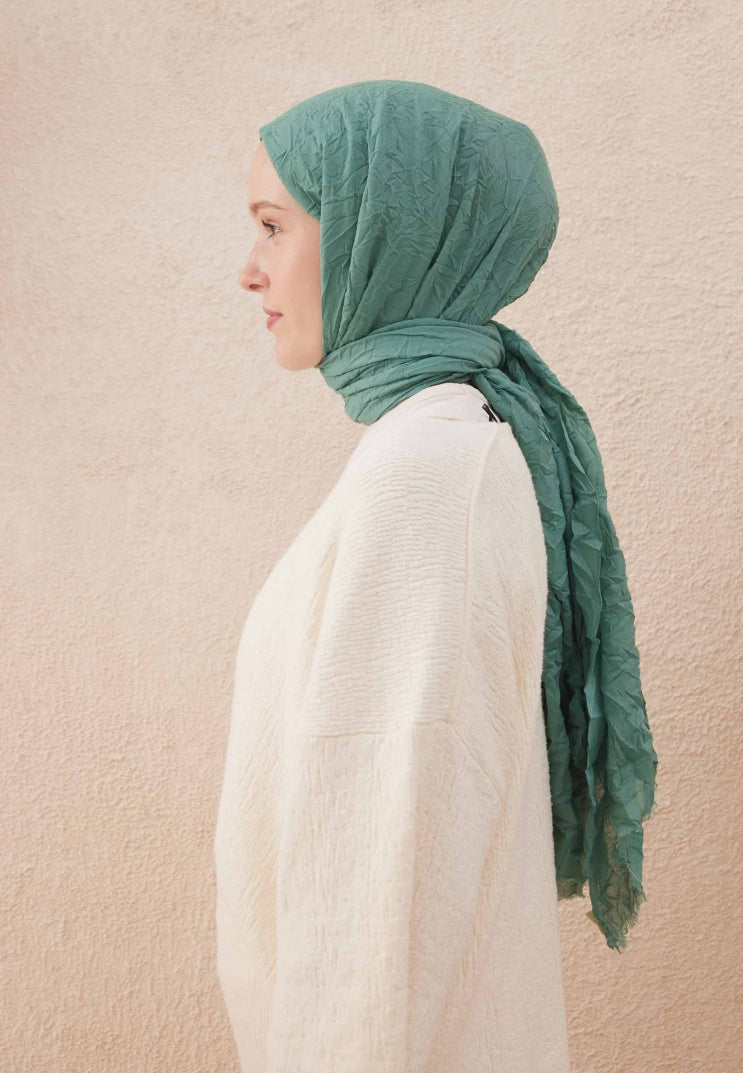 Fresh Scarf Voile Crash Mint Green Shawl