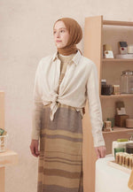 Fresh Scarf Voile Crash Latte Color  Shawl