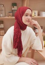 Fresh Scarf Voile Crash Soft Red Shawl