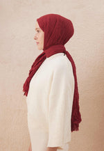 Fresh Scarf Voile Crash Soft Red Shawl