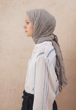 Fresh Scarf Voile Crash Ember Grey Shawl