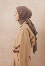 Fresh Scarf Voile Crash Dusty Coffee Shawl