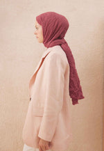 Fresh Scarf Voile Sweet Dark Rose