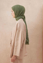 Fresh Scarf Voile Crash Leaf Shawl