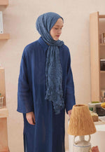 Fresh Scarf Voile Crash Denim Blue Shawl