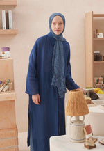 Fresh Scarf Voile Crash Denim Blue Shawl