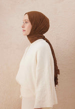 Fresh Scarf Voile Crash Walnut Shell Shawl