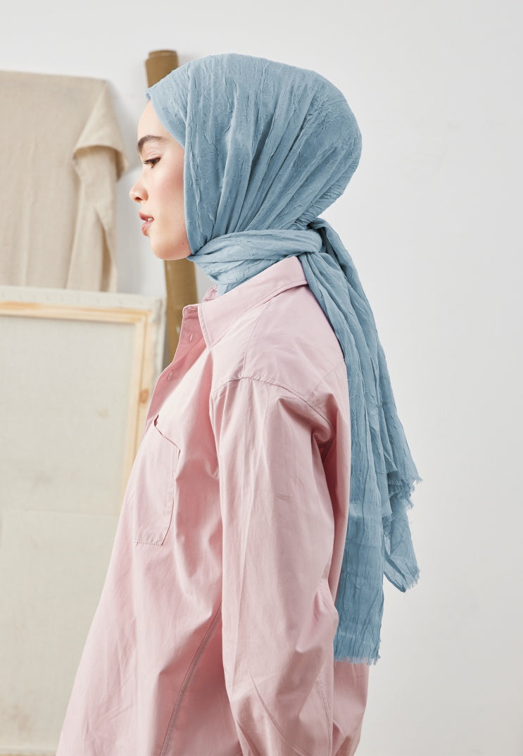 Fresh Scarf Bamboo Shawl Sky Blue