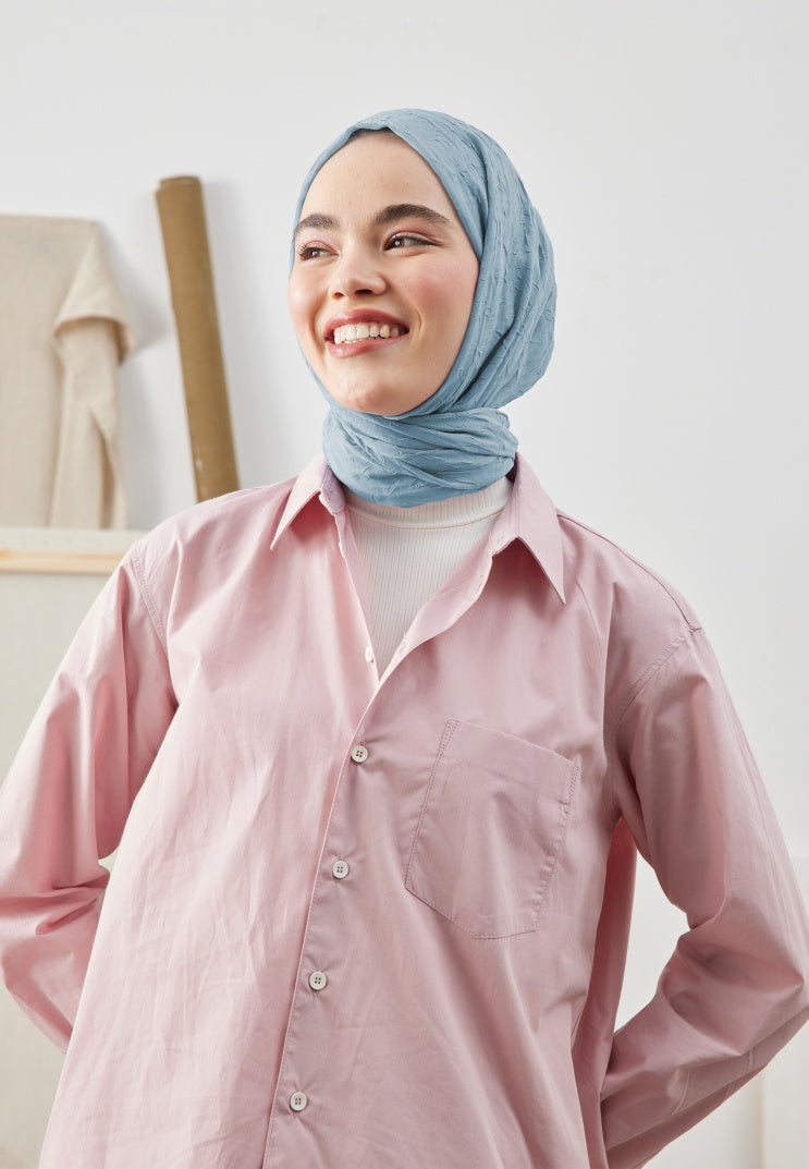 Fresh Scarf Bamboo Shawl Sky Blue