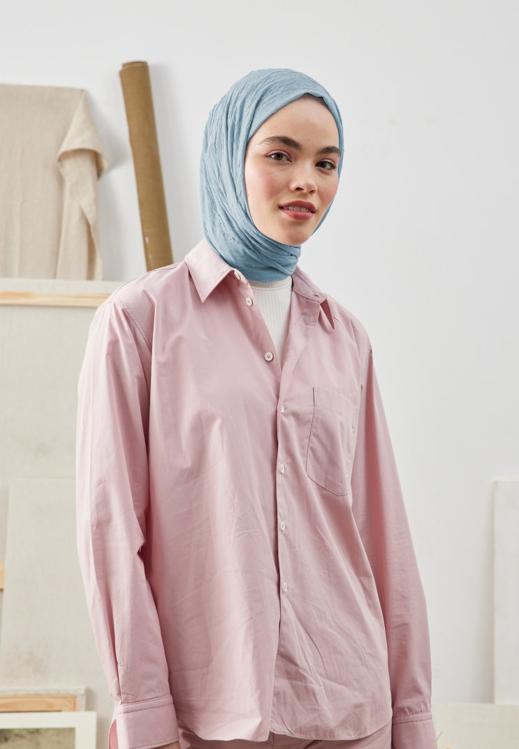 Fresh Scarf Bamboo Shawl Sky Blue