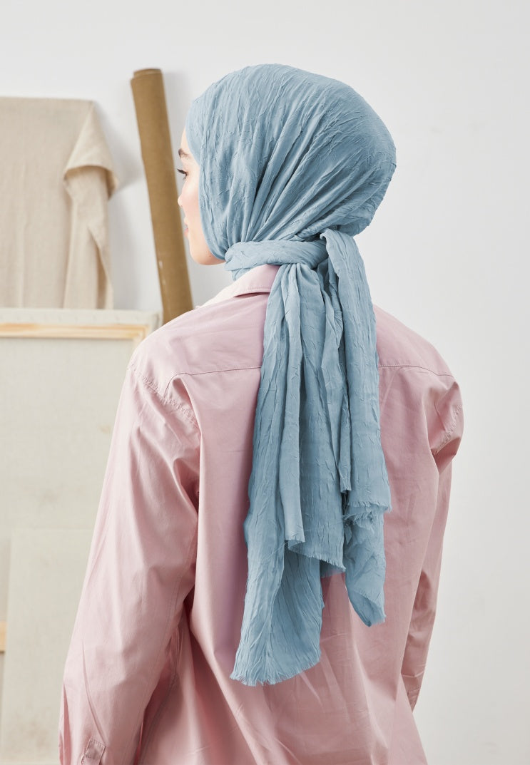 Fresh Scarf Bamboo Shawl Sky Blue