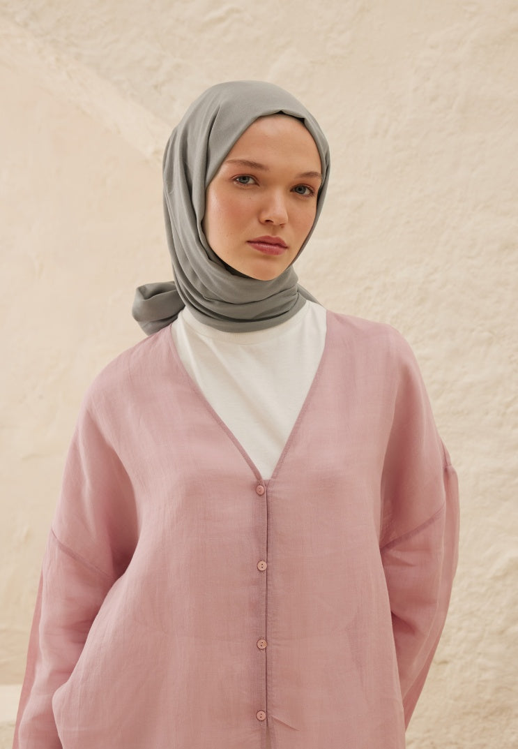 Fresh Scarf Rami Viscose Shawl Light Gray