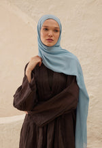 Fresh Scarf Rami Viscose Shawl Light Blue