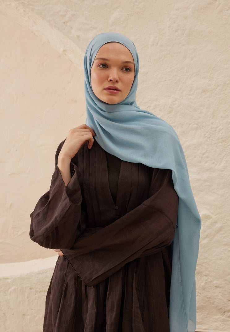 Fresh Scarf Rami Viscose Shawl Light Blue