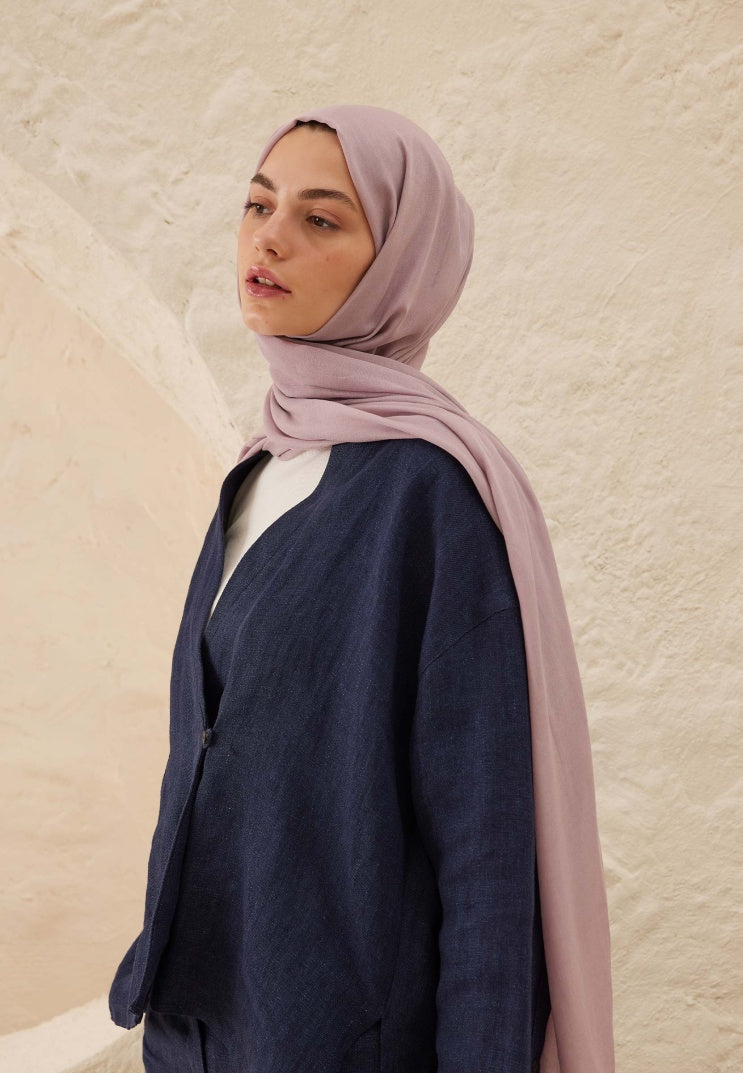 Fresh Scarf Rami Viscose Shawl Violet