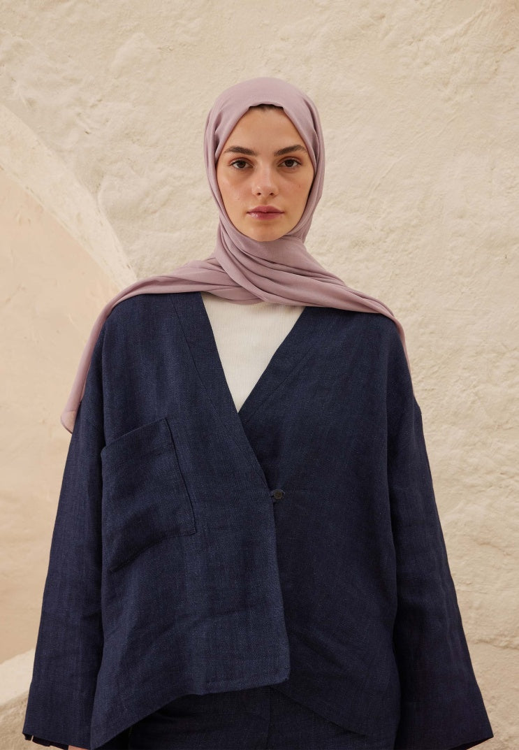Fresh Scarf Rami Viscose Shawl Violet