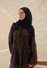 Fresh Scarf Rami Viscose Shawl Navy Blue