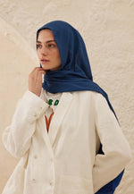 Fresh Scarf Rami Viscose Shawl Sapphire
