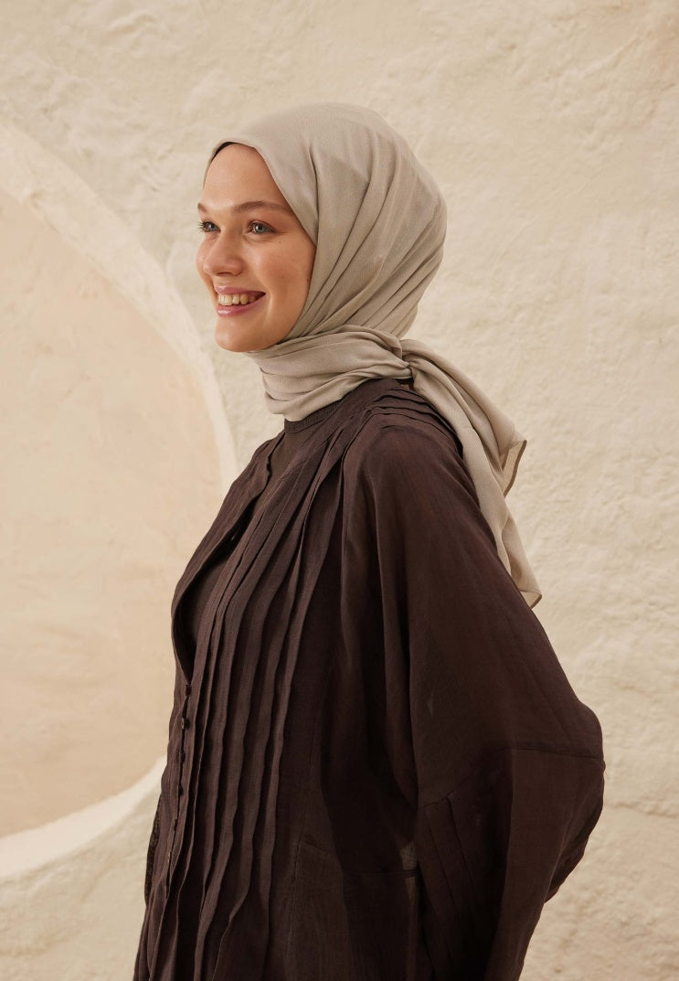 Fresh Scarf Rami Viscose Shawl Warm Grey