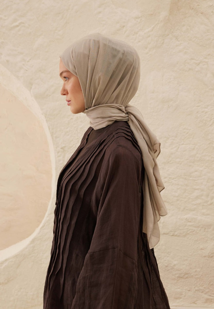 Fresh Scarf Rami Viscose Shawl Warm Grey