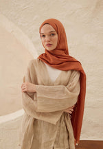 Fresh Scarf Rami Viscose Shawl Peach