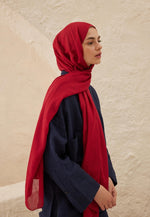 Fresh Scarf Rami Viscose Shawl Cherry