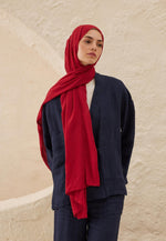 Fresh Scarf Rami Viscose Shawl Cherry