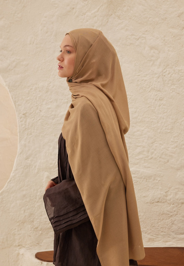 Fresh Scarf Rami Viscose Shawl Camel Hair