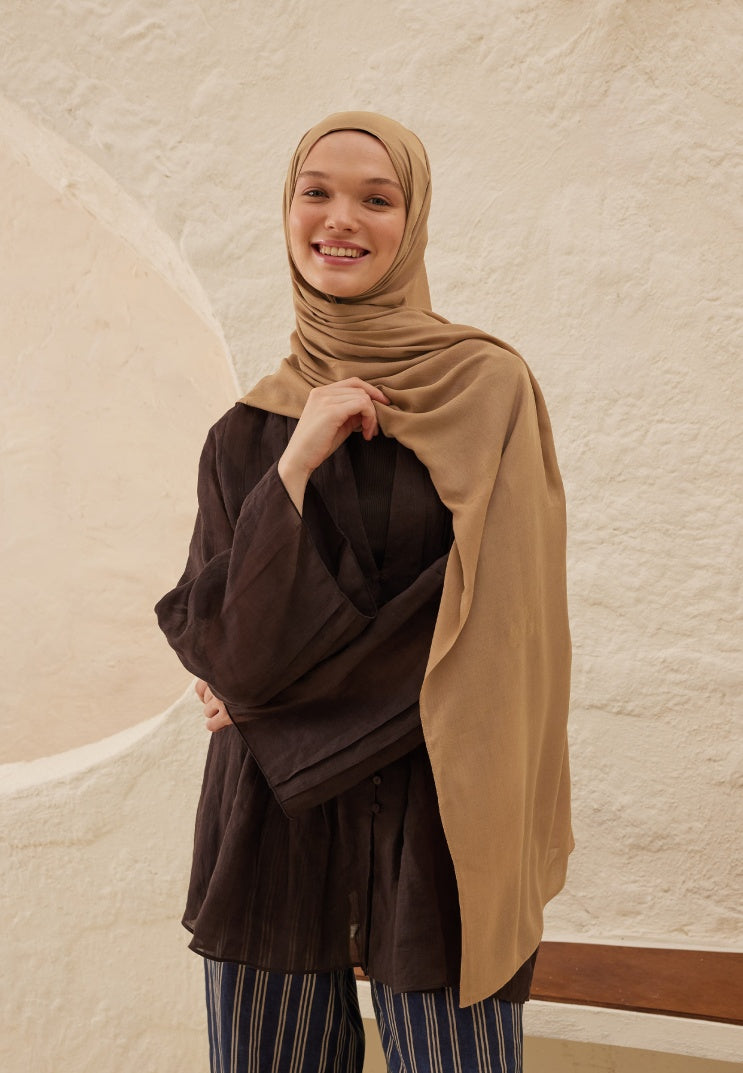 Fresh Scarf Rami Viscose Shawl Camel Hair