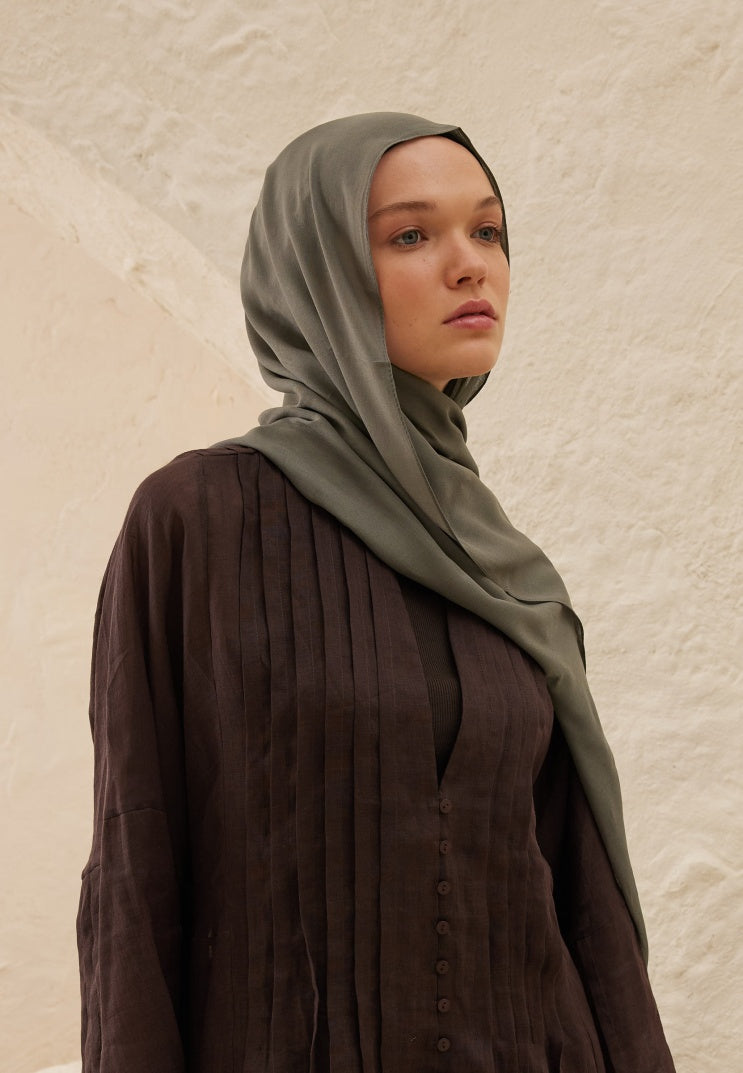 Fresh Scarf Rami Viscose Shawl Smoke