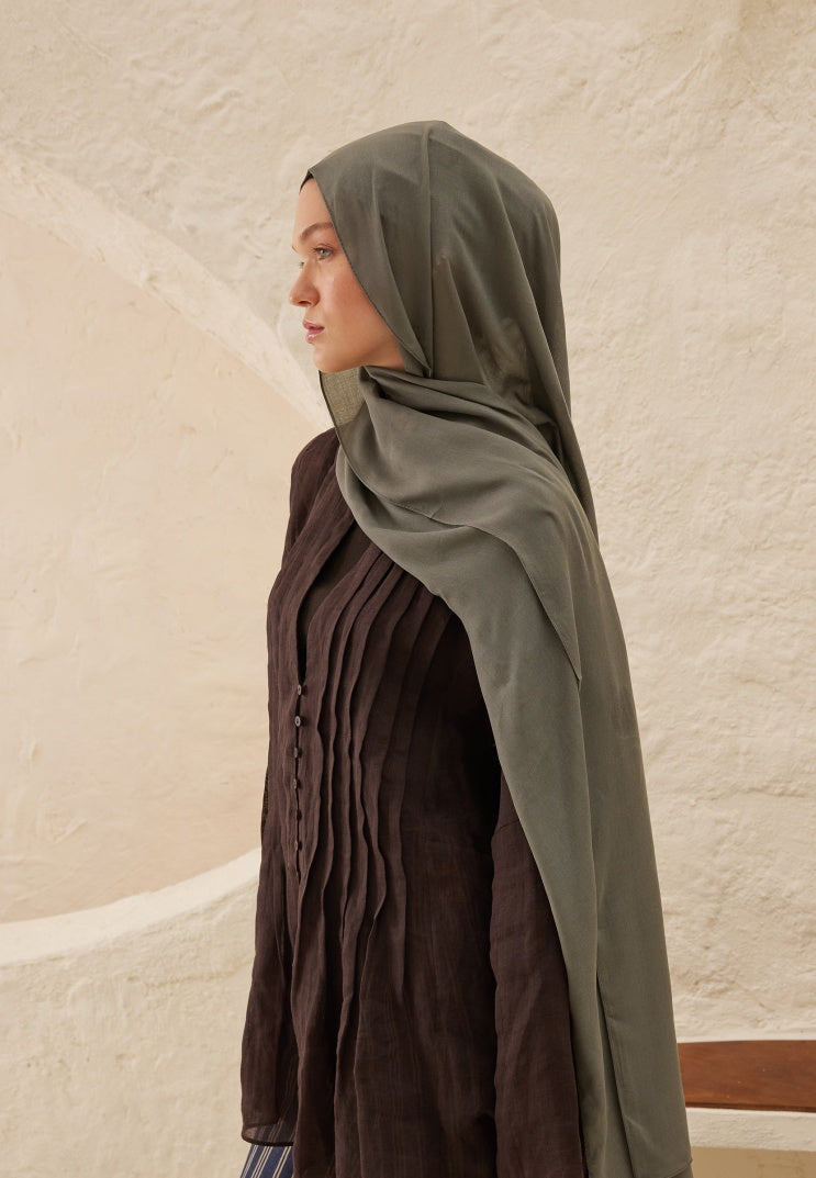 Fresh Scarf Rami Viscose Shawl Smoke