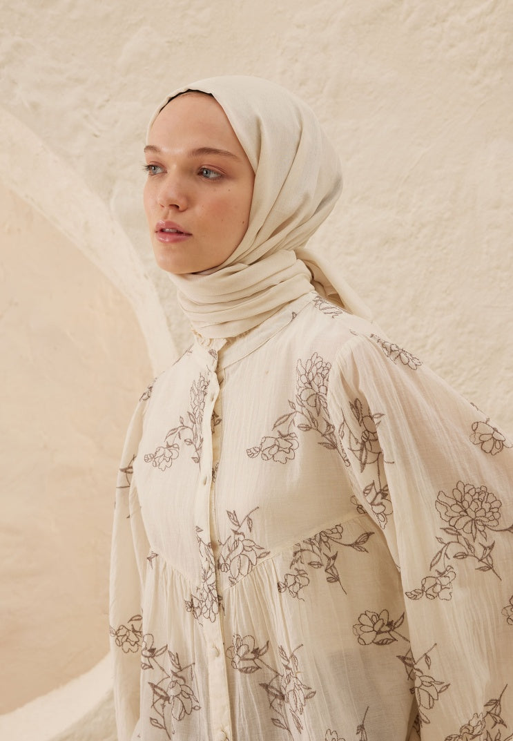 Fresh Scarf Rami Viscose Shawl Ivory