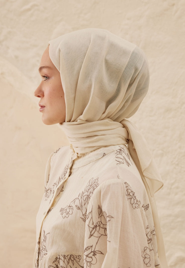 Fresh Scarf Rami Viscose Shawl Ivory