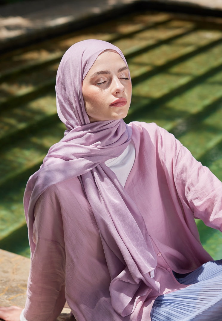 Fresh Scarf Rami Viscose Shawl Violet
