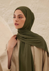Fresh Scarf Jersey Shawl Mıldew Green