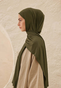 Fresh Scarf Jersey Shawl Mıldew Green
