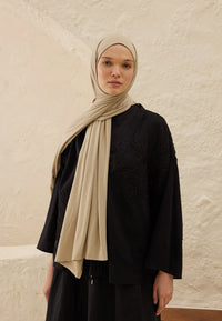 Fresh Scarf Jersey Shawl Natural Beige