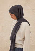 Fresh Scarf Rami Viscose Shawl Blue Gray