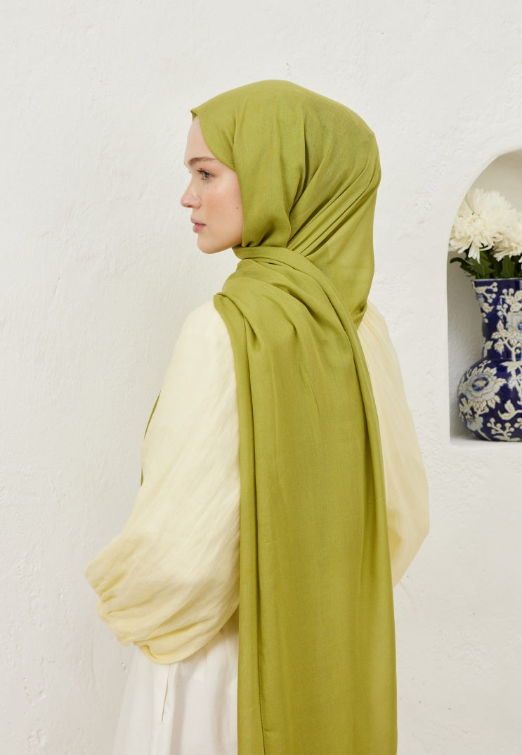 Fresh Scarf Rami Viscose Shawl Matcha