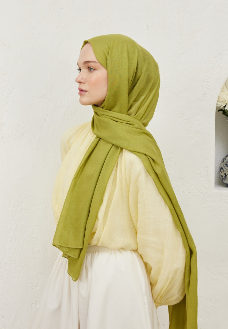 Fresh Scarf Rami Viscose Shawl Matcha