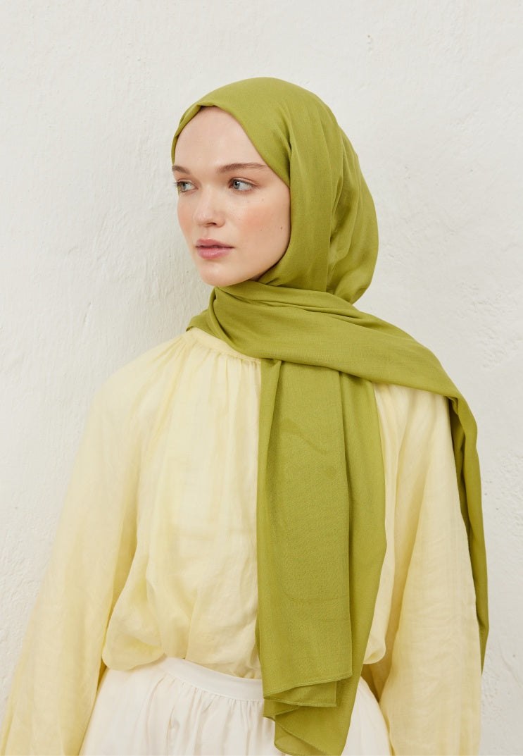 Fresh Scarf Rami Viscose Shawl Matcha