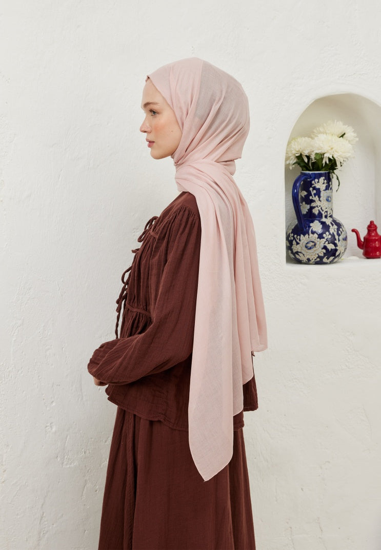 Fresh Scarf Rami Viscose Shawl Powder