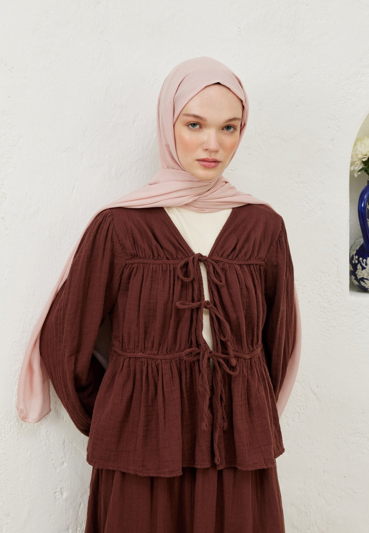 Fresh Scarf Rami Viscose Shawl Powder