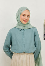Fresh Scarf Rami Viscose Shawl Soft green