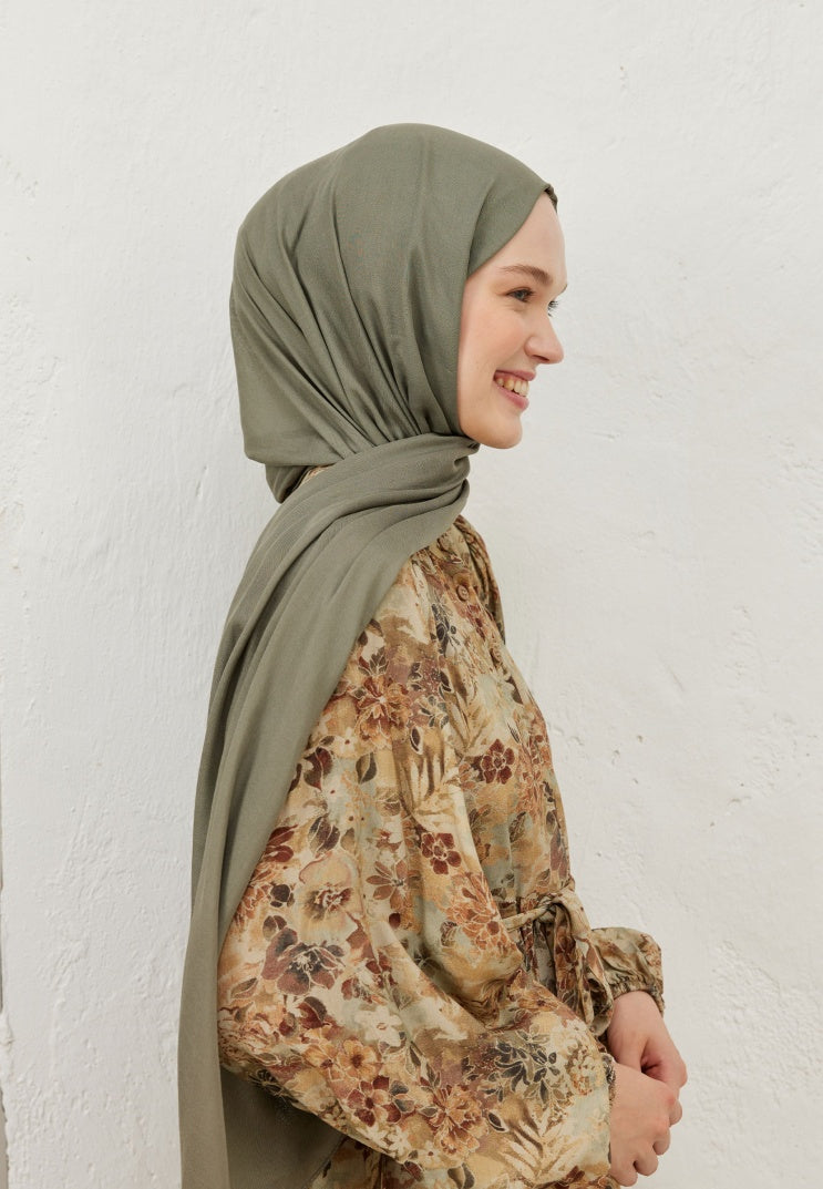 Fresh Scarf Rami Viscose Shawl Mıldew Green