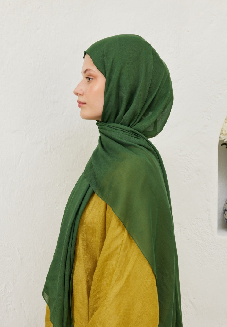 Fresh Scarf Rami Viscose Shawl Emerald