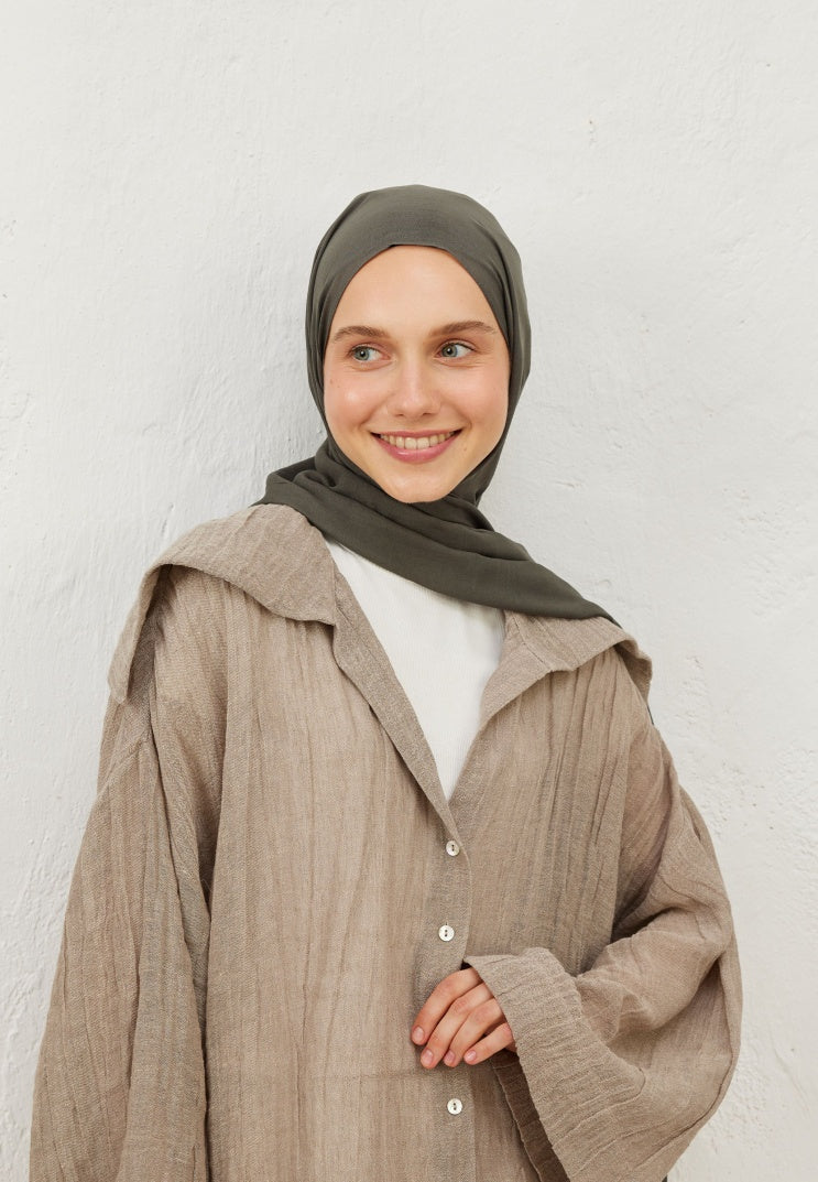 Fresh Scarf Rami Viscose Shawl Anthracite