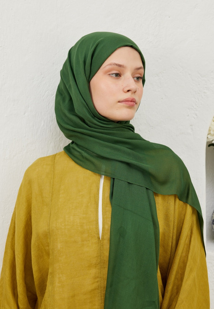 Fresh Scarf Rami Viscose Shawl Emerald