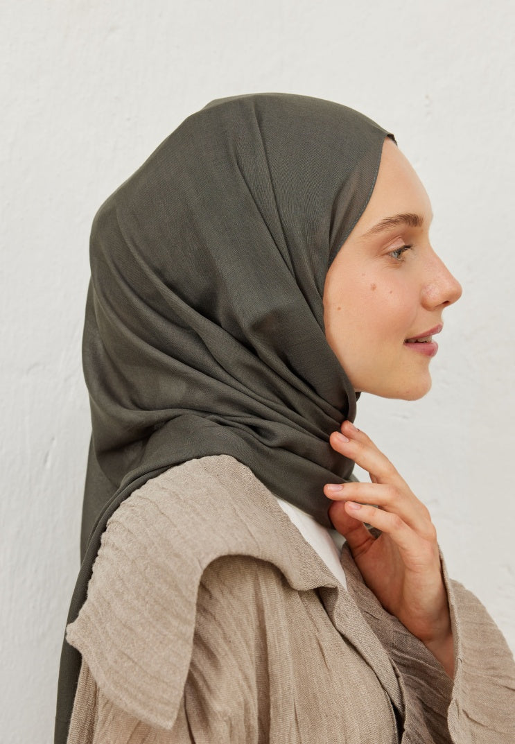 Fresh Scarf Rami Viscose Shawl Anthracite